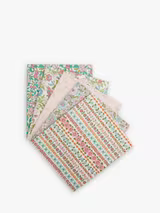 Everlasting by Liberty Of London Fabric 5 Fat Quarters Pink and Coral