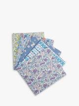 Everlasting by Liberty Of London Fabric 5 Fat Quarters Blue and Mauve