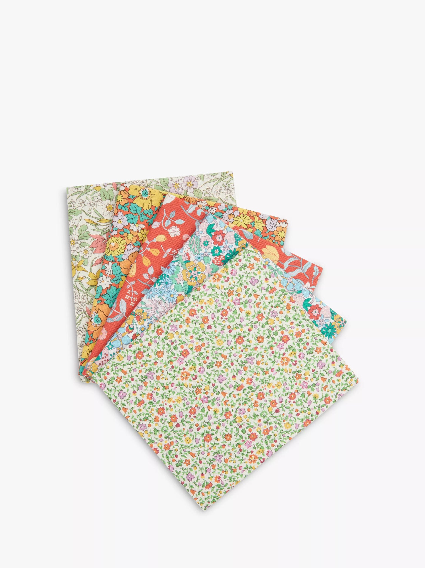Everlasting by Liberty Of London Fabric 5 Fat Quarters Orange and Yellow