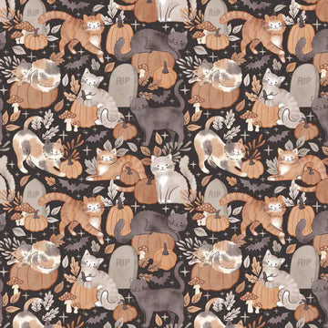 Pumpkins and Paws Fat Quarter Bundle By Camelot Fabrics (14 Fat Quarters)