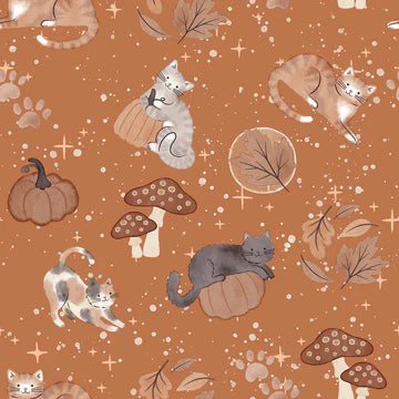 Pumpkins and Paws Fat Quarter Bundle By Camelot Fabrics (14 Fat Quarters)
