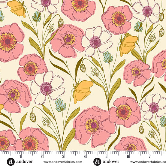 Meadow Walk 5 inch charm pack, Andover