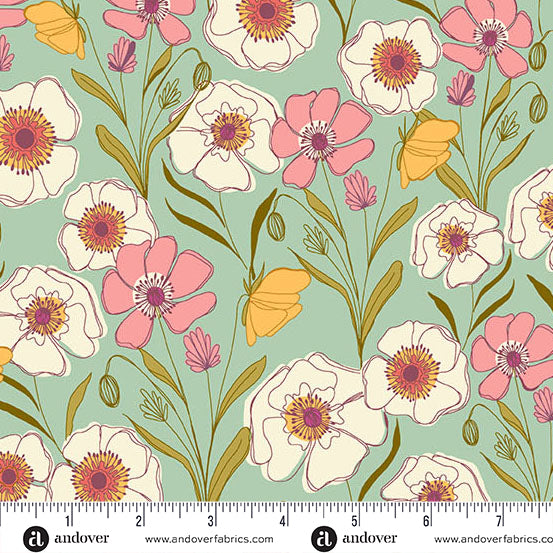 Meadow Walk 5 inch charm pack, Andover