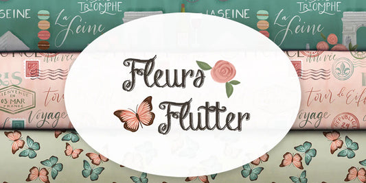 Fleurs and Flutter Fat Quarter Bundle By Camelot Fabrics (8 Fat Quarters) (Copy)