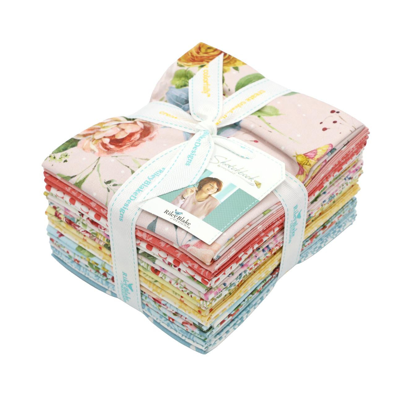 Sketchbook Fat Quarter Bundle, Riley Blake Designs 20 Fat Quarters